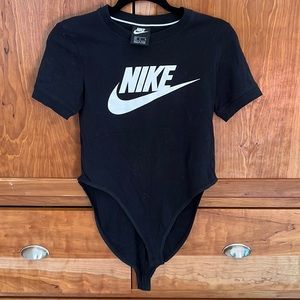 Nike black short sleeve bodysuit, size M